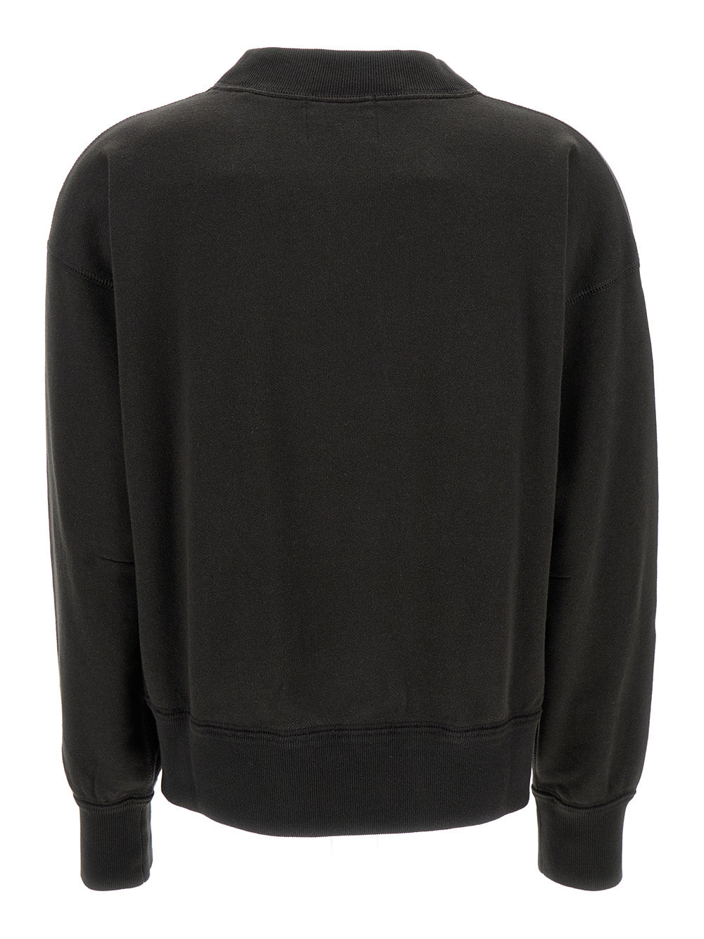 Isabel Marant Etoile Women Black High Neck Sweatshirt With Contrasting Logo Print In Cotton Blend Woman ISABEL MARANT ETOILE
