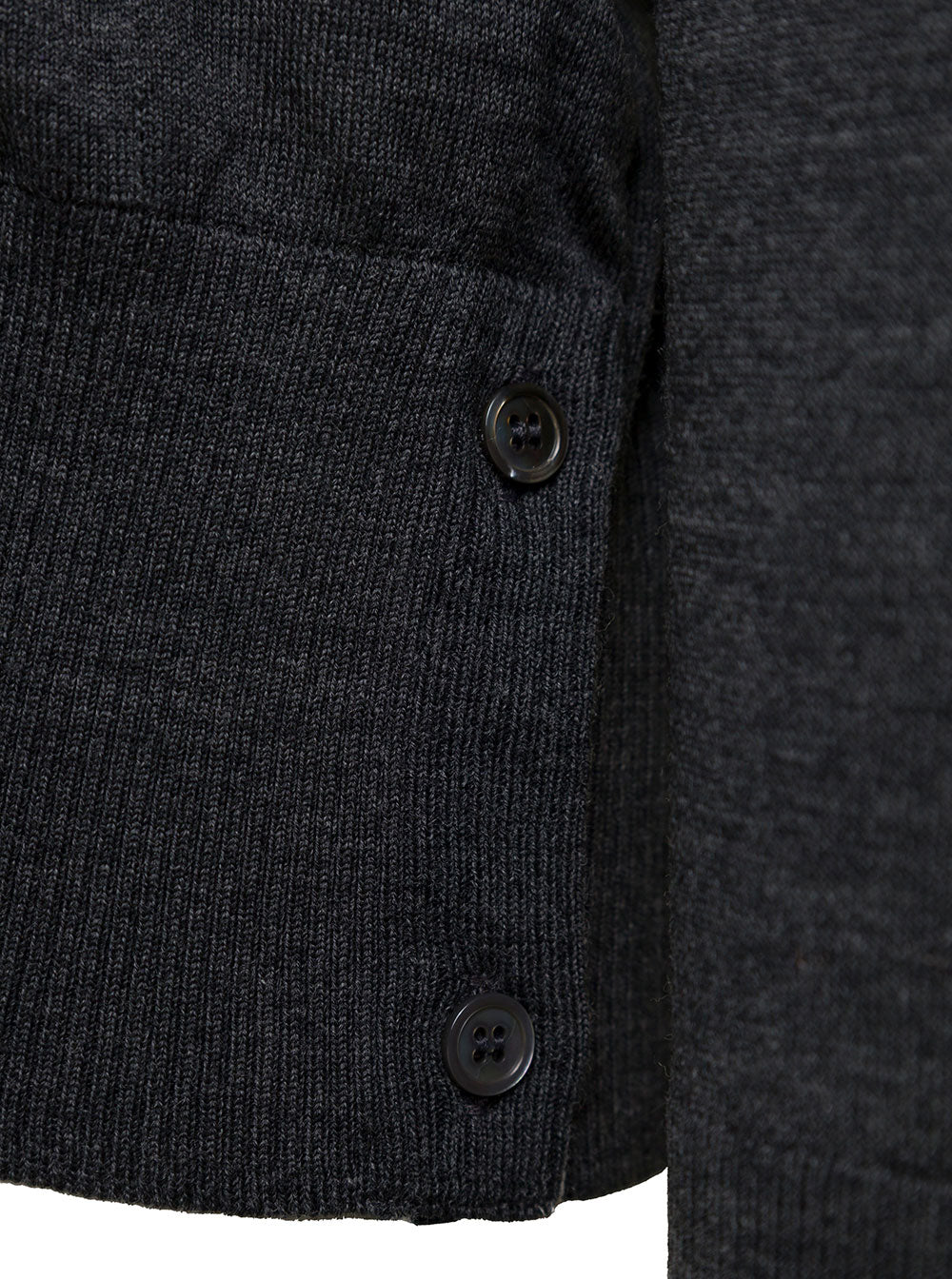 Thom Browne Men Gray Wool Men's V-Neck Cardigan With Stripe Detail THOM BROWNE