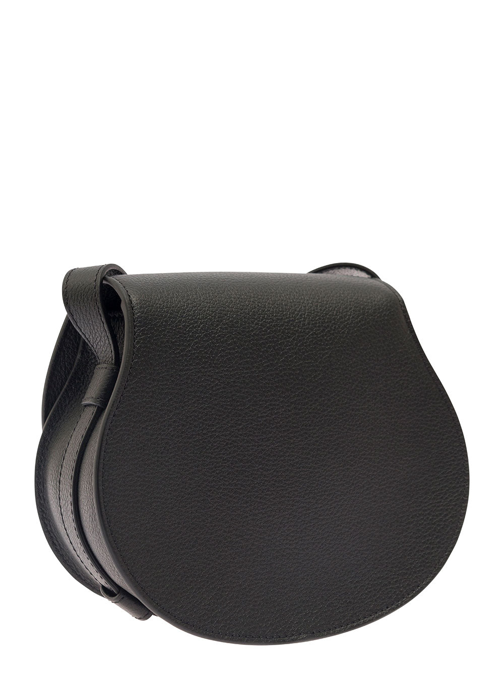 Chloé Women 'Small Marcie' Black Saddle Bag In Leather Woman CHLOE