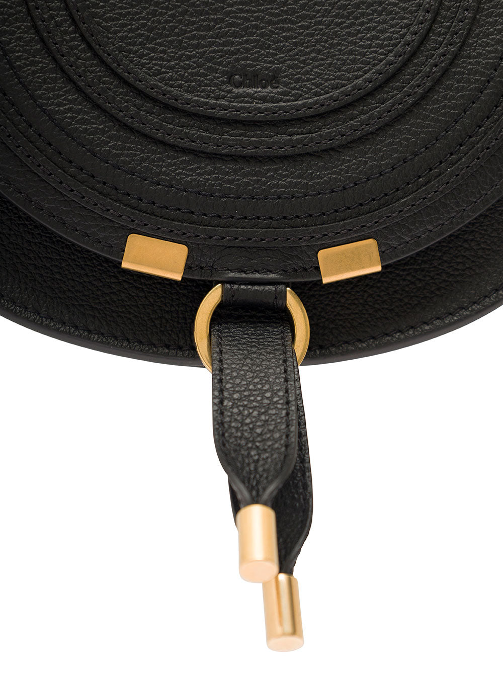 Chloé Women 'Small Marcie' Black Saddle Bag In Leather Woman CHLOE