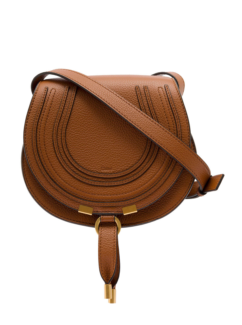 Chloé Women Marcie' Brown Leather Saddle Bag CHLOE