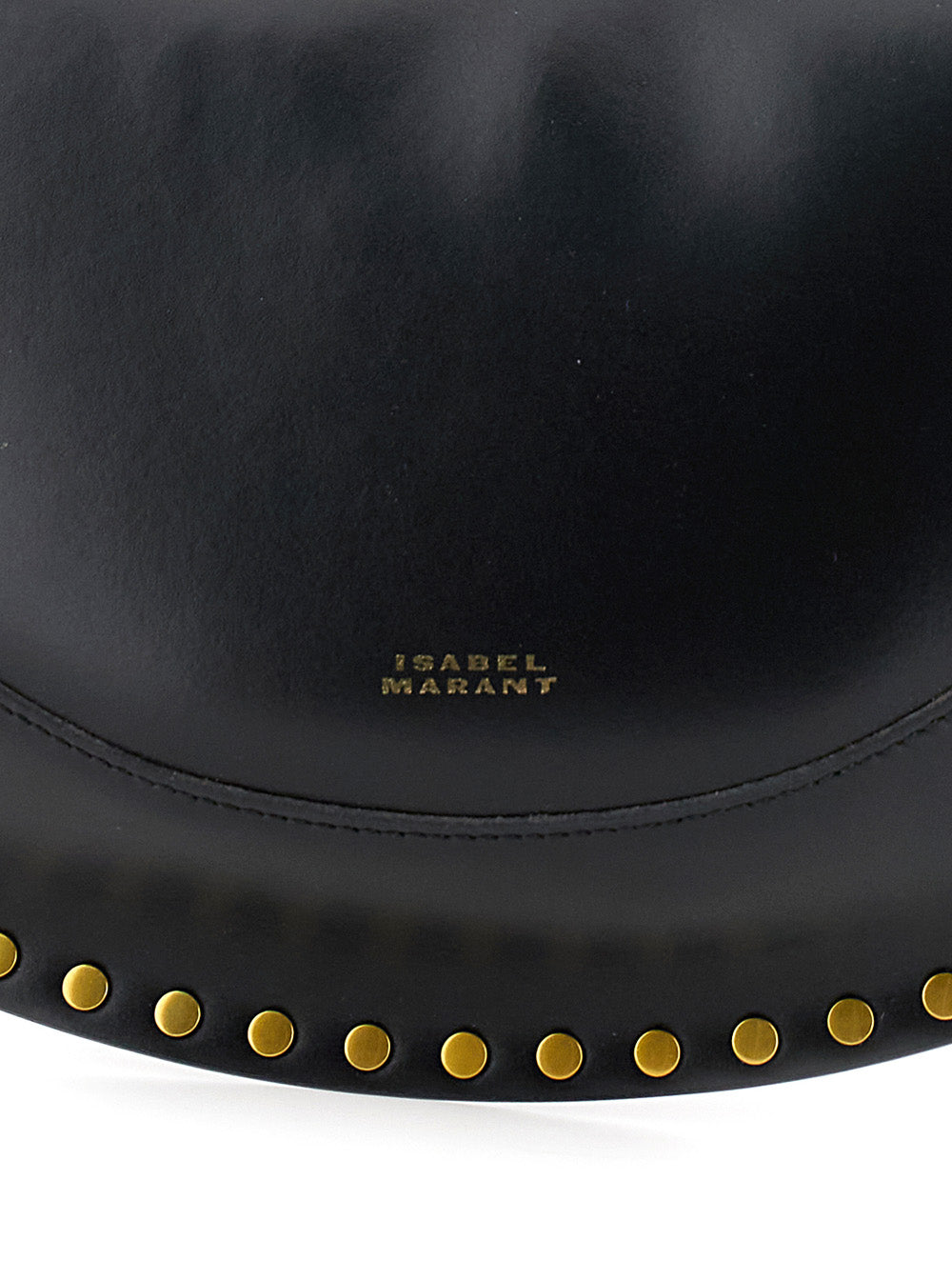 Isabel Marant Women 'Naoko' Black Shoulder Bag With Embossed Logo Lettering On The Front And Removable Shoulder Strap In Leather Woman ISABEL MARANT
