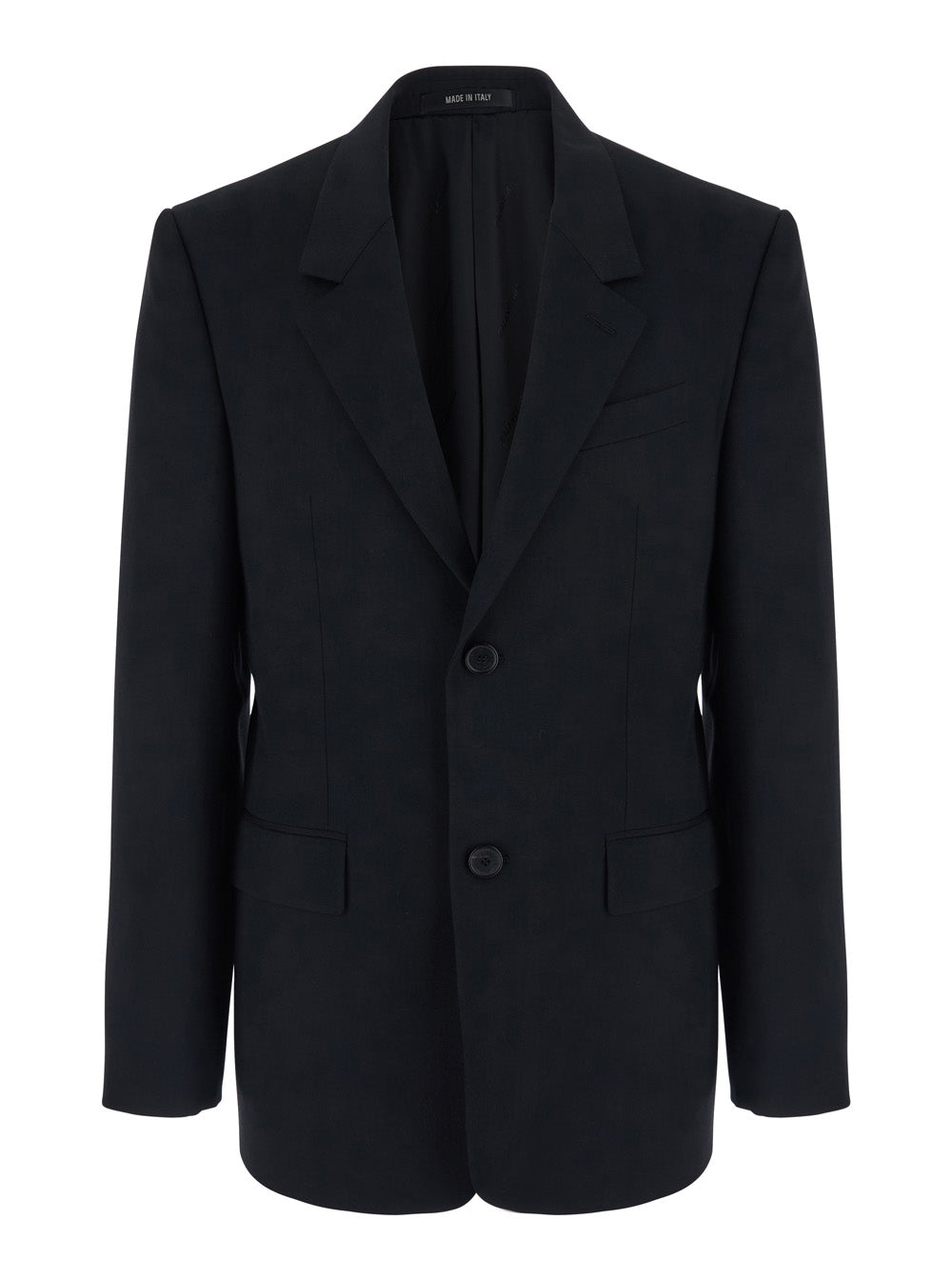 Balenciaga Men Black Single-Breasted Jacket With Notched Revers In Wool Woman BALENCIAGA