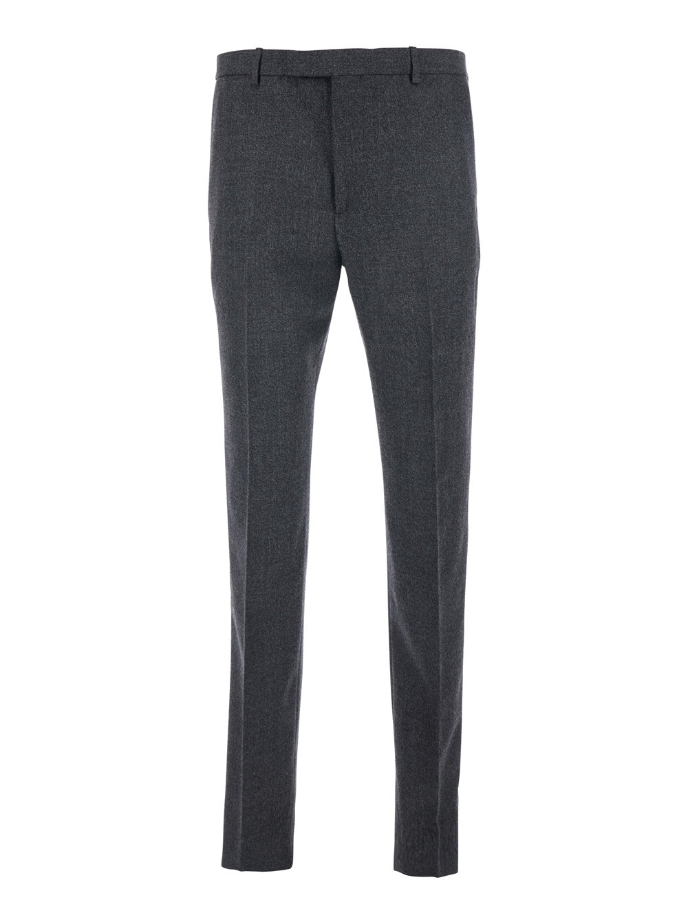 Gucci Men Grey Tailored Trousers With Belt Loops In Wool Man GUCCI