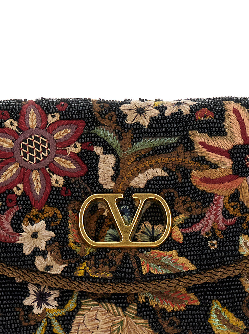 Valentino Garavani Women Shoulder Bag With Vlogo Plaque On The Front And Multicolor Floral Embroidery For Women VALENTINO GARAVANI