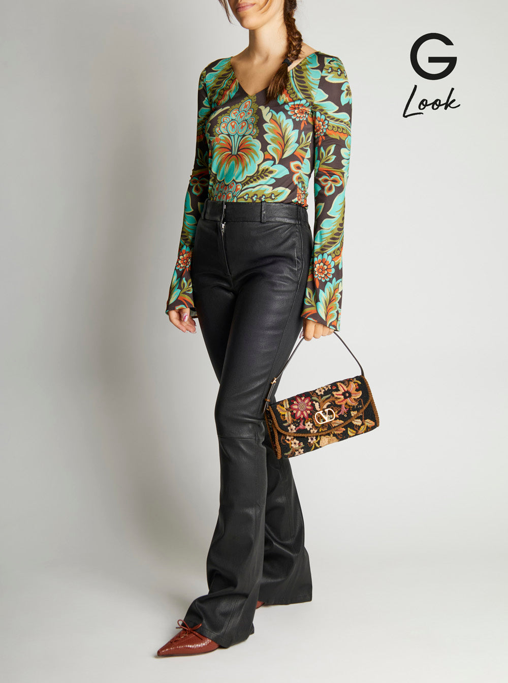 Valentino Garavani Women Shoulder Bag With Vlogo Plaque On The Front And Multicolor Floral Embroidery For Women VALENTINO GARAVANI