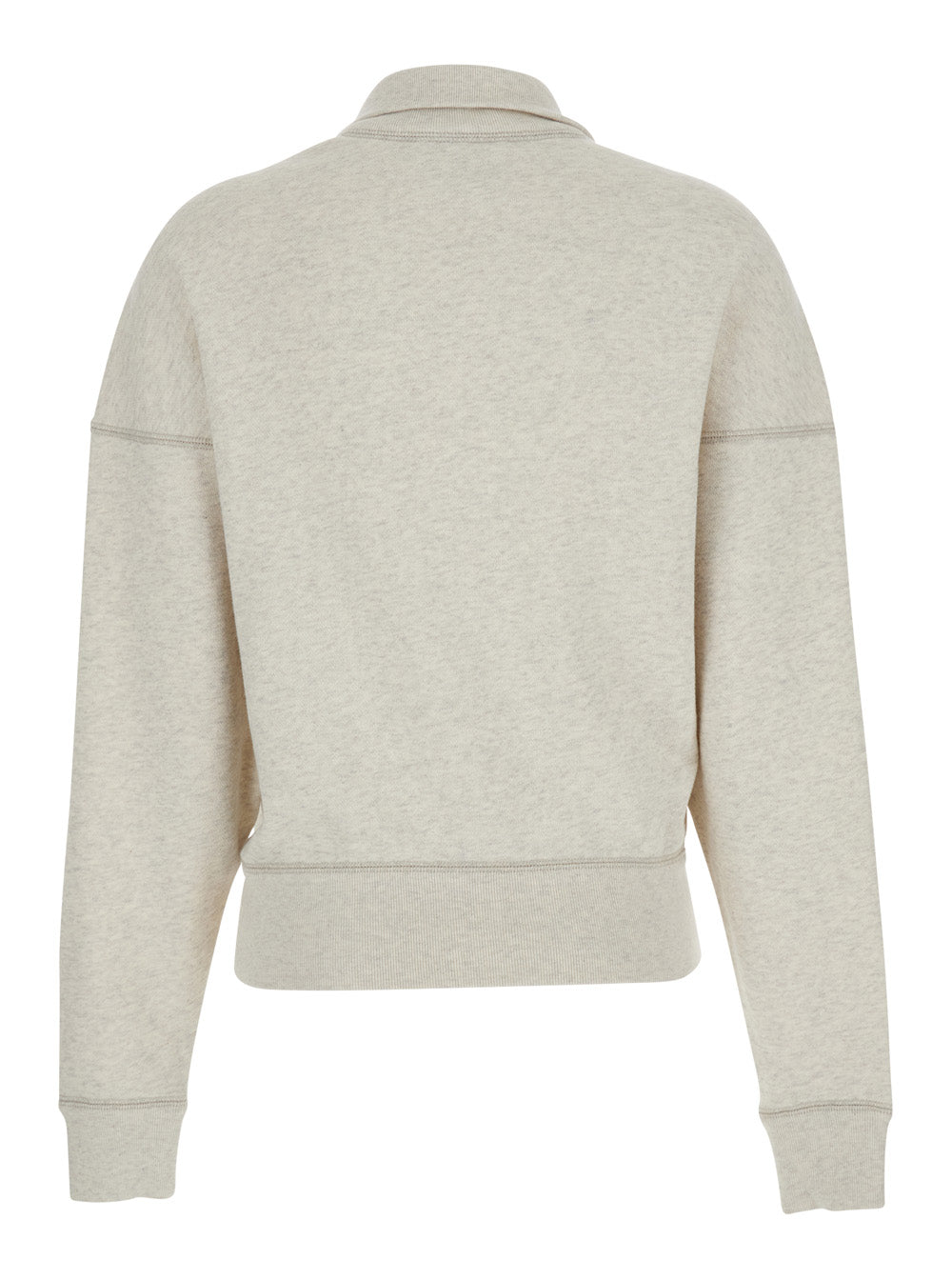 Isabel Marant Etoile Women White Sweatshirt With Stand-Up Collar And Logo On The Front In Cotton Blend Woman ISABEL MARANT ETOILE