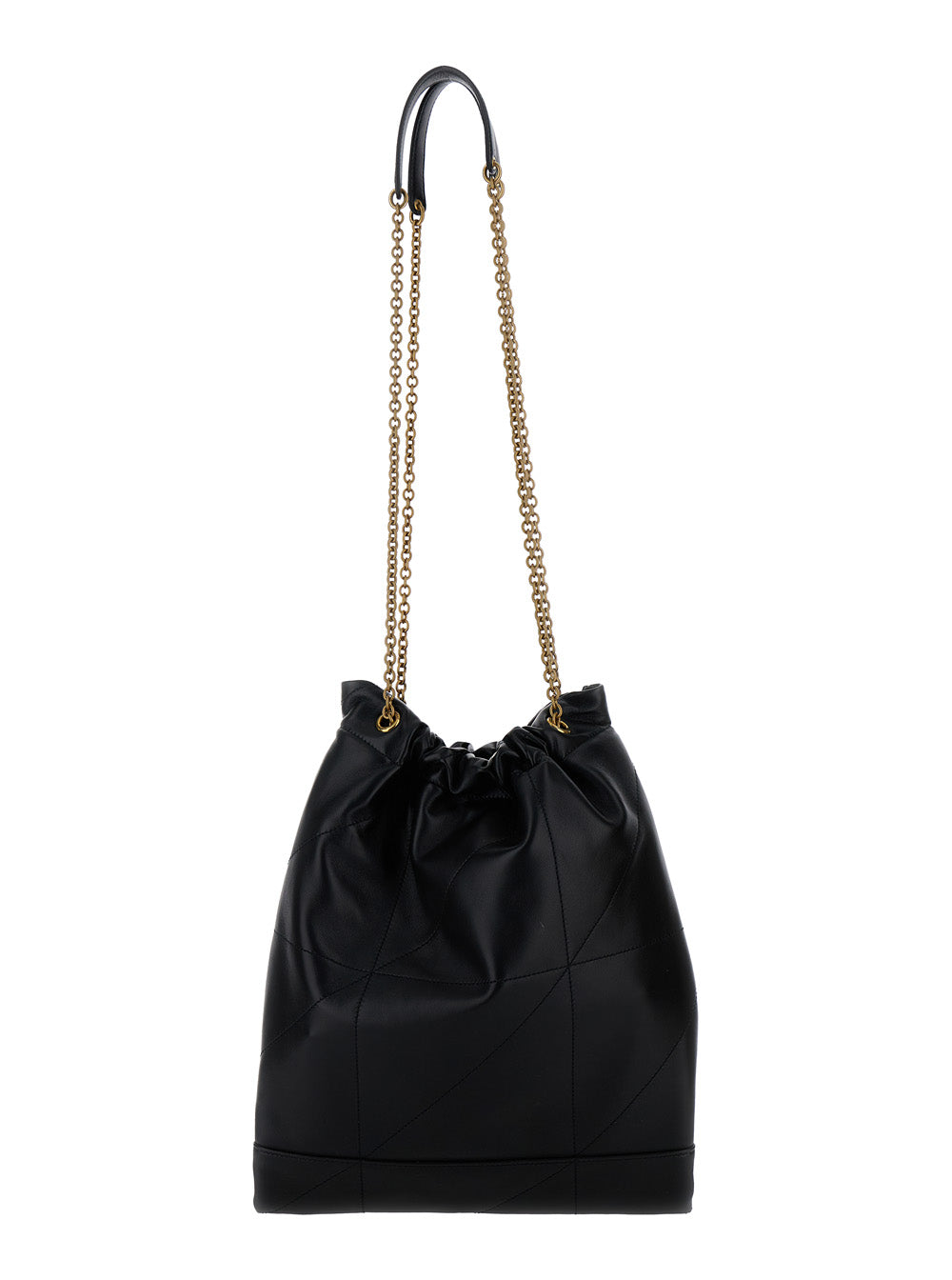 Saint Laurent Women Crossbody Bag 'Jamie 4.3 Pochon' With Cassandre Plate On Front In Black Leather For Women SAINT LAURENT