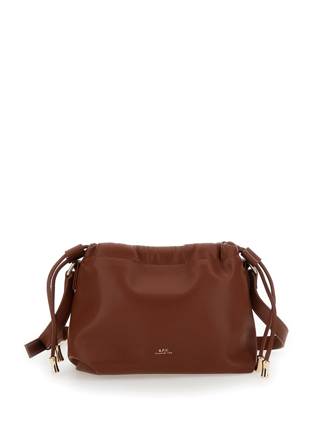 A.P.C. Women 'Ninon Mini' Brown Crossbody Bag With Embossed Logo On The Front And Adjustable Shoulder Strap In Ecoleather Woman A.P.C.