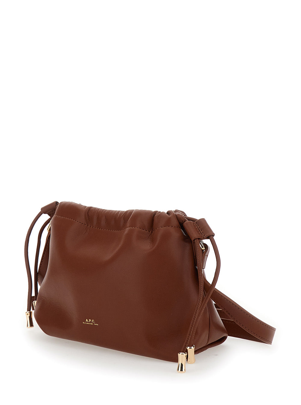 A.P.C. Women 'Ninon Mini' Brown Crossbody Bag With Embossed Logo On The Front And Adjustable Shoulder Strap In Ecoleather Woman A.P.C.
