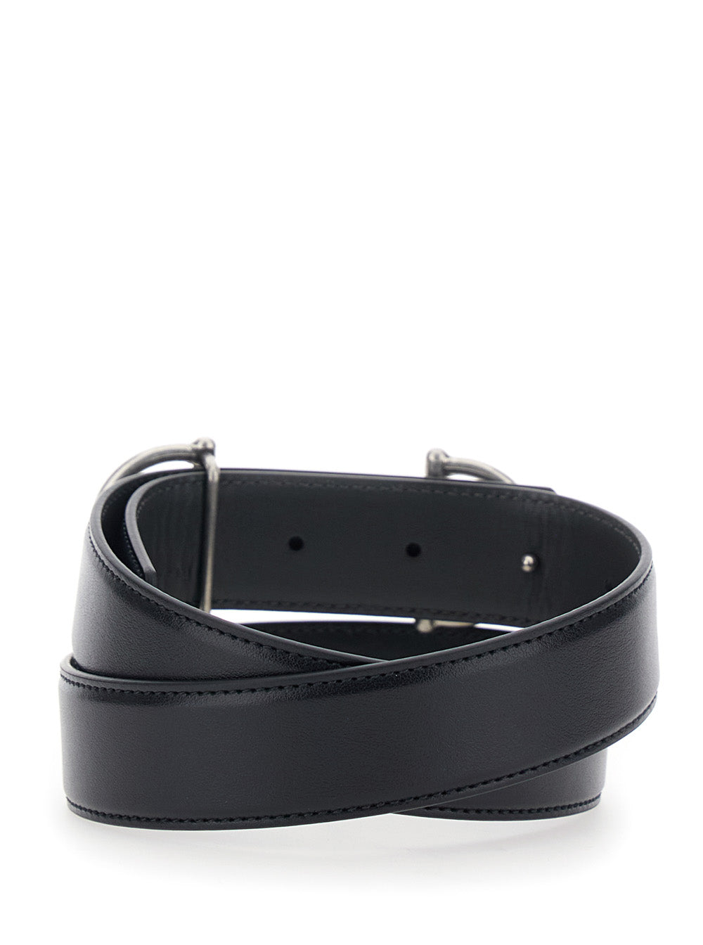 Gucci Men Belt With Horsebit On The Front In Black Leather For Men GUCCI