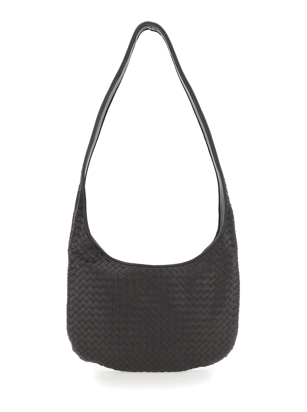 Bottega Veneta Men Brown Crossbody Bag With Top Zip Closure And Intrecciato Motif In Leather Man BOTTEGA VENETA