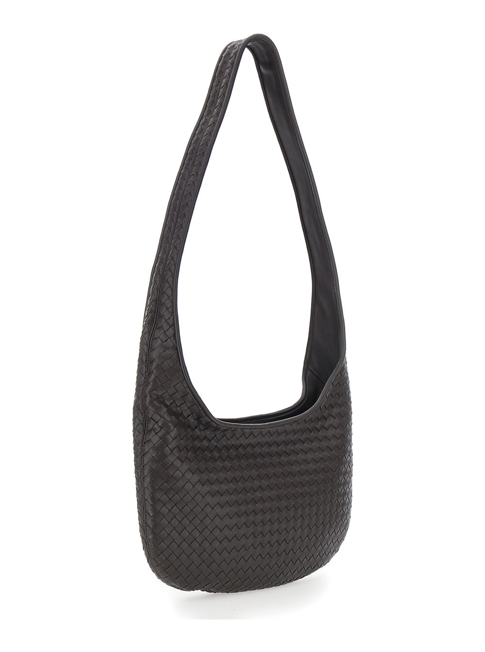 Bottega Veneta Men Brown Crossbody Bag With Top Zip Closure And Intrecciato Motif In Leather Man BOTTEGA VENETA