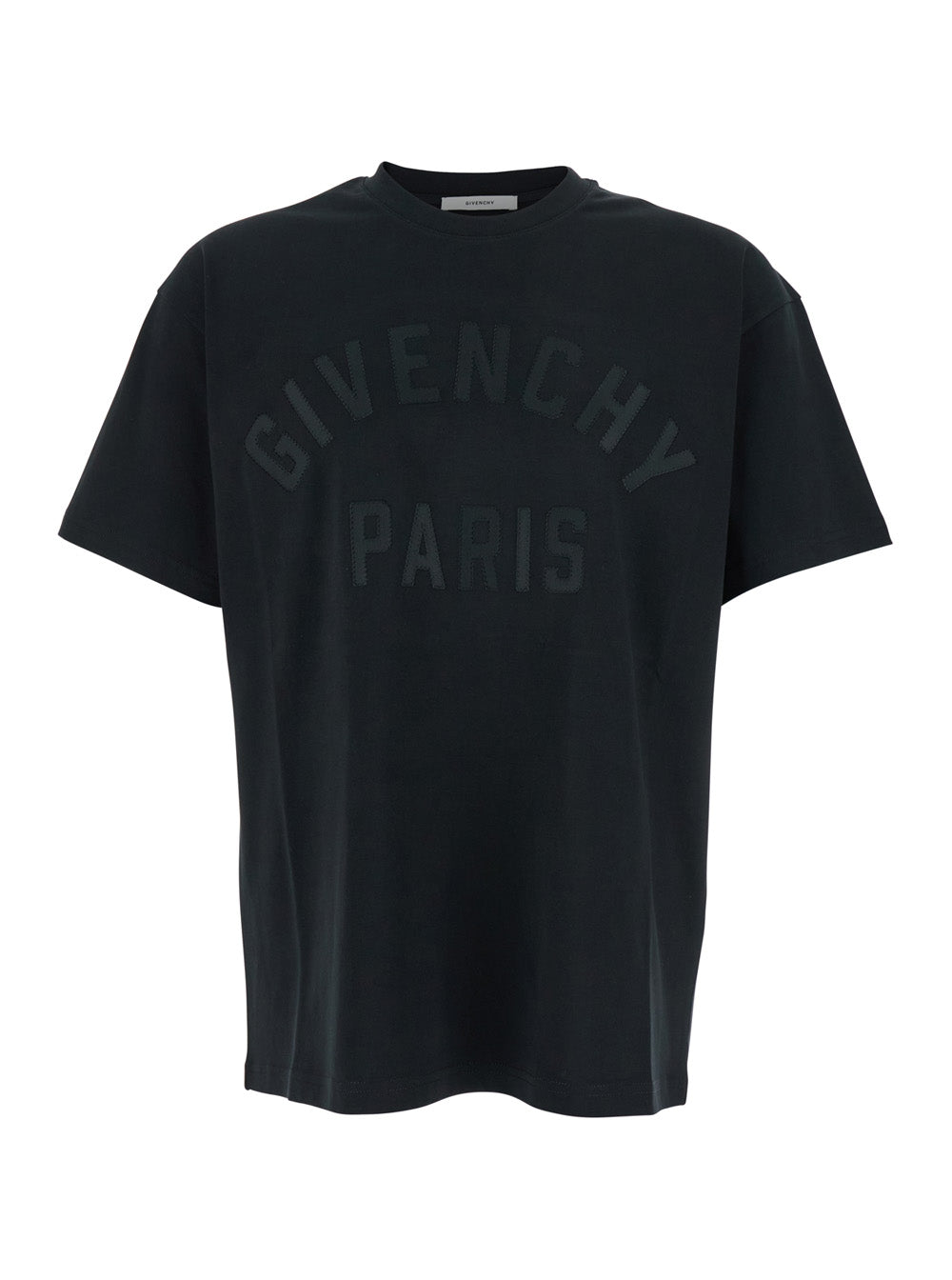 Givenchy Men Black T-Shirt "T-Shirt With Maxi Logo On The Front In Cotton" Men GIVENCHY