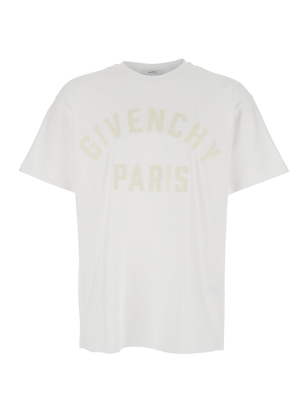 Givenchy Men White T-Shirt With Maxi Logo On The Front For Men GIVENCHY