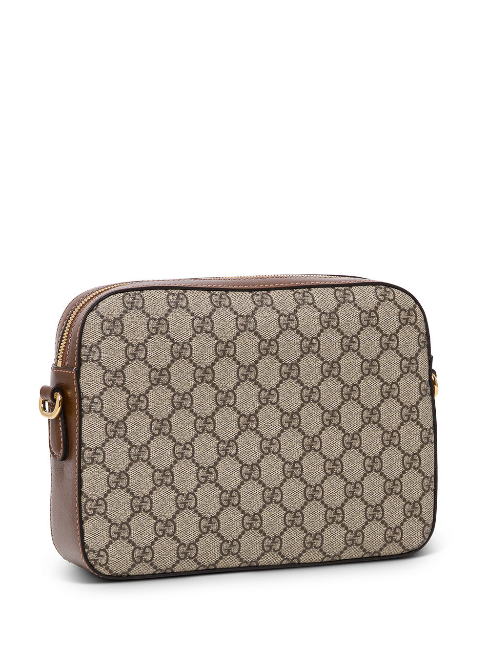 Gucci Men Beige Crossbody Bag With Adjustable Shoulder Strap And Logo Patch On The Front In Gg Canvas Man GUCCI