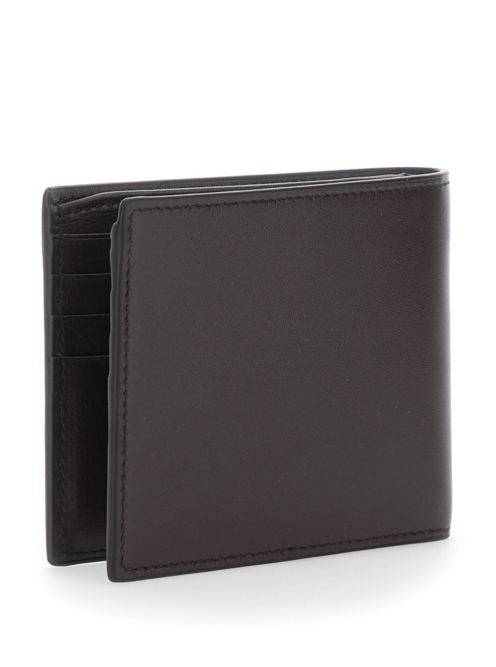 Gucci Men Brown Bi-Fold Wallet With Horsebit On The Front And Embossed Logo On The Inside In Leather Man GUCCI
