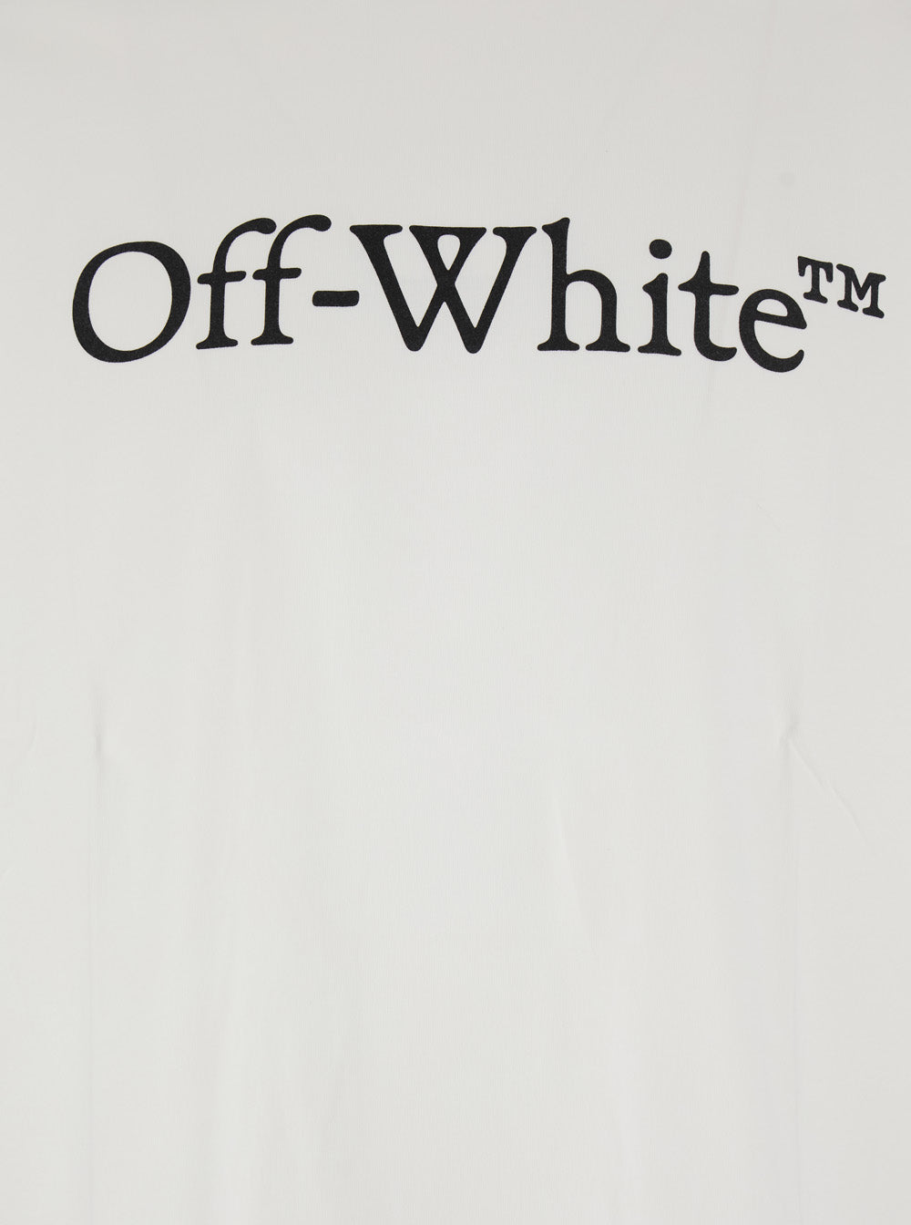 Off-White Men Oversized 'Logo' T-Shirt With Contrast Lettering Print In White Cotton For Men