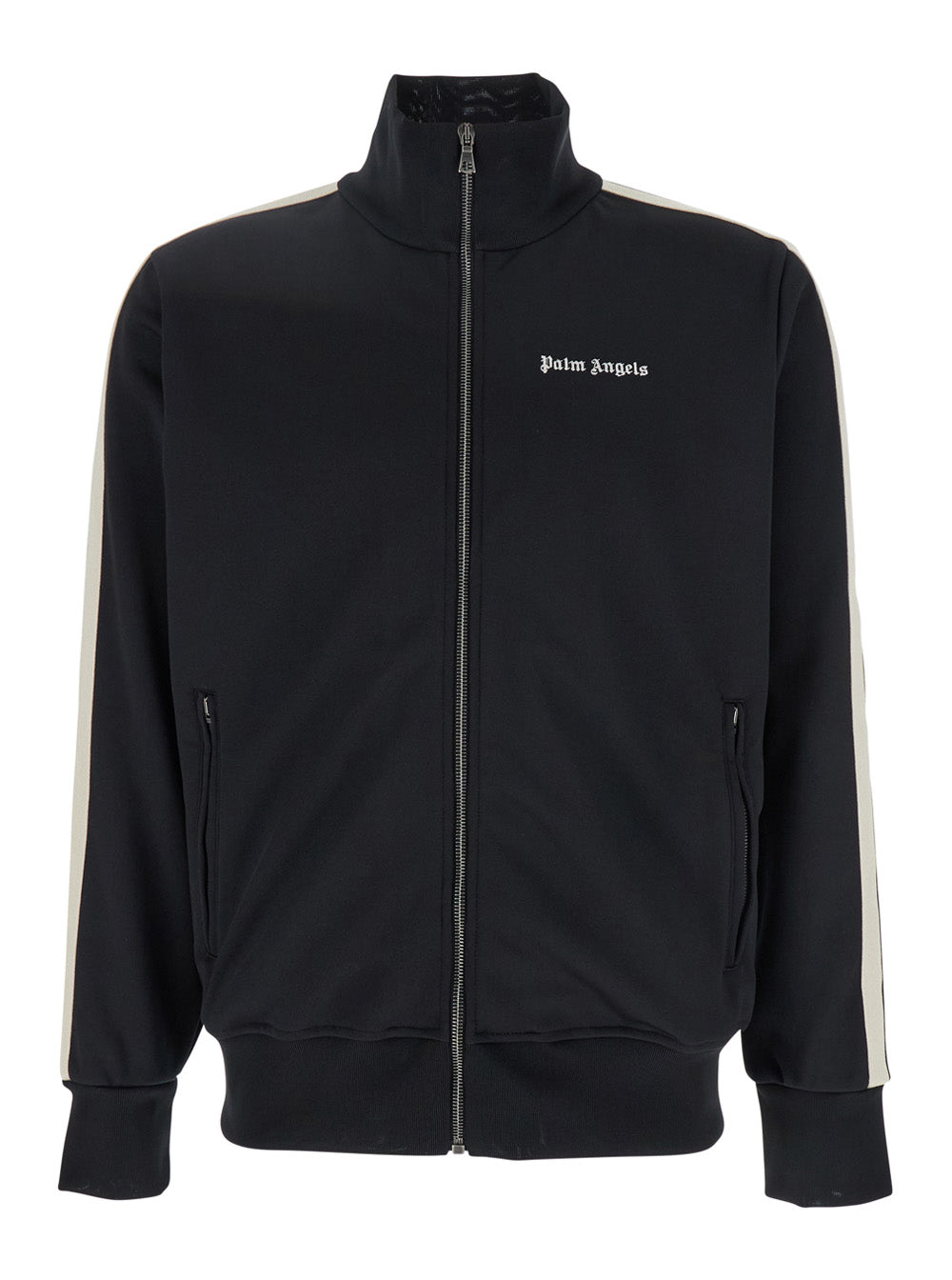 Palm Angels Men Men's Black 'Classic Logo' Sweatshirt With Printed Logo On Front In Tech Fabric PALM ANGELS