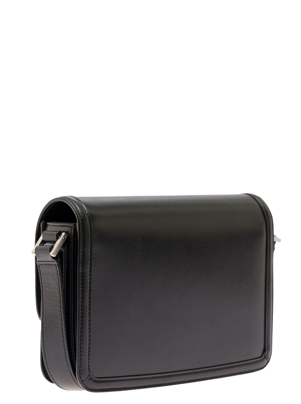 Saint Laurent Men Black Messenger Bag With Cassandre Detail In Smooth Leather Man SAINT LAURENT