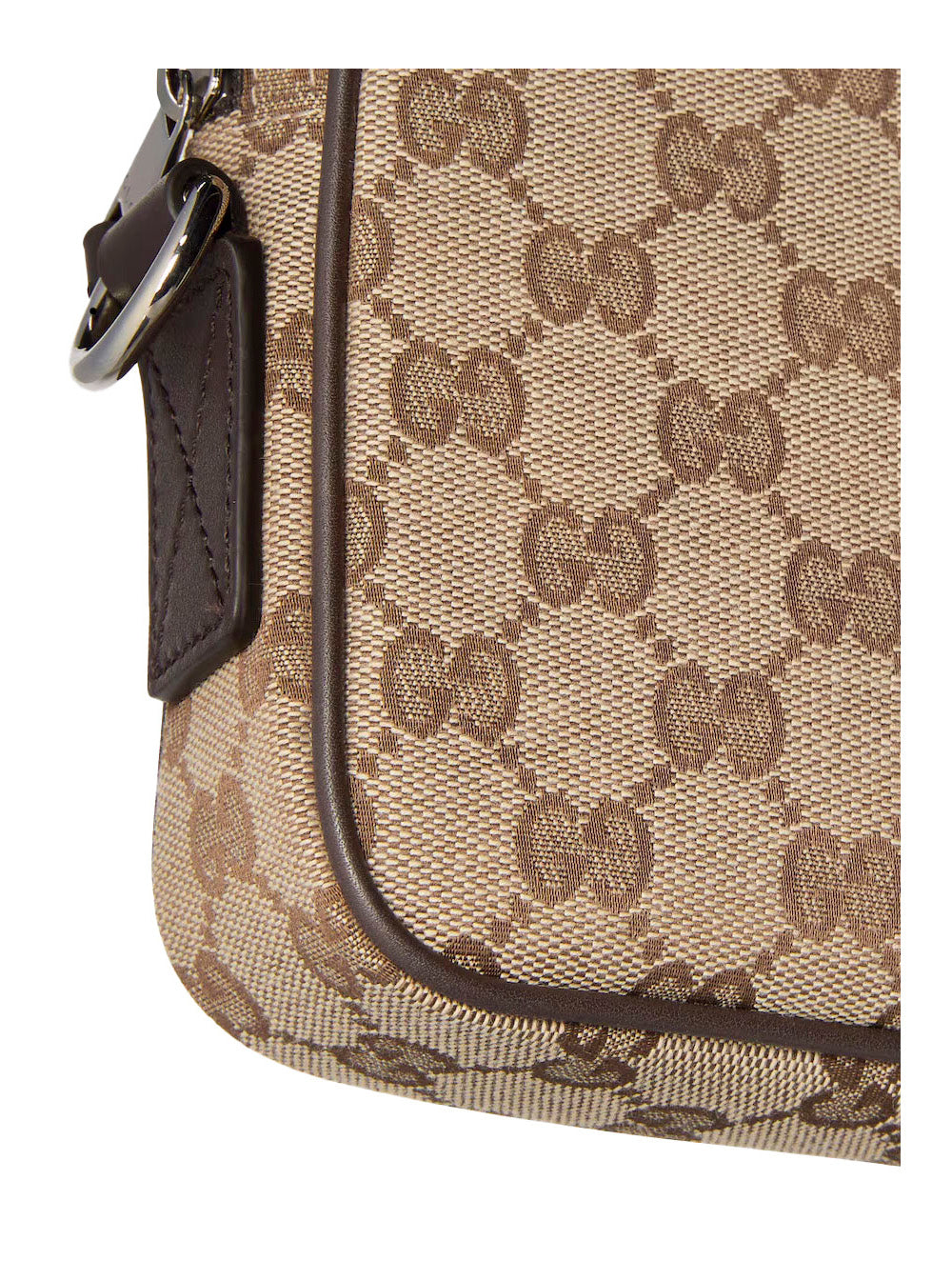 Gucci Men Crossbody Bag 'Gg All-Over' With Tech Fabric Motif Beige Man GUCCI