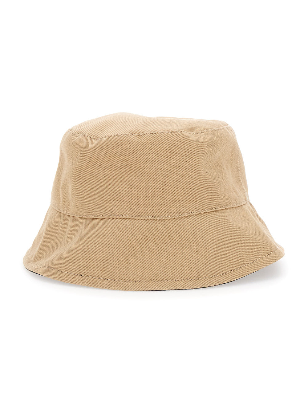 Fendi Men Beige Bucket Hat With Tonal Ff Logo Embroidery In Cotton Man FENDI