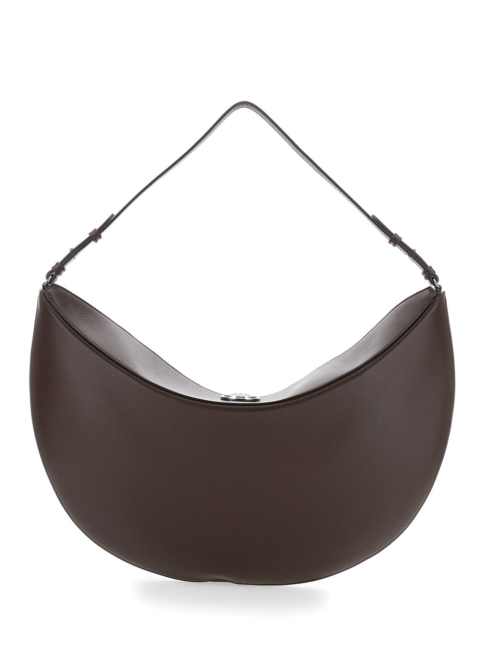 Jacquemus Women 'Le Calisso Rond Large' Brown Shoulder Bag With Adjustable Strap And Embossed Logo In Leather Woman JACQUEMUS