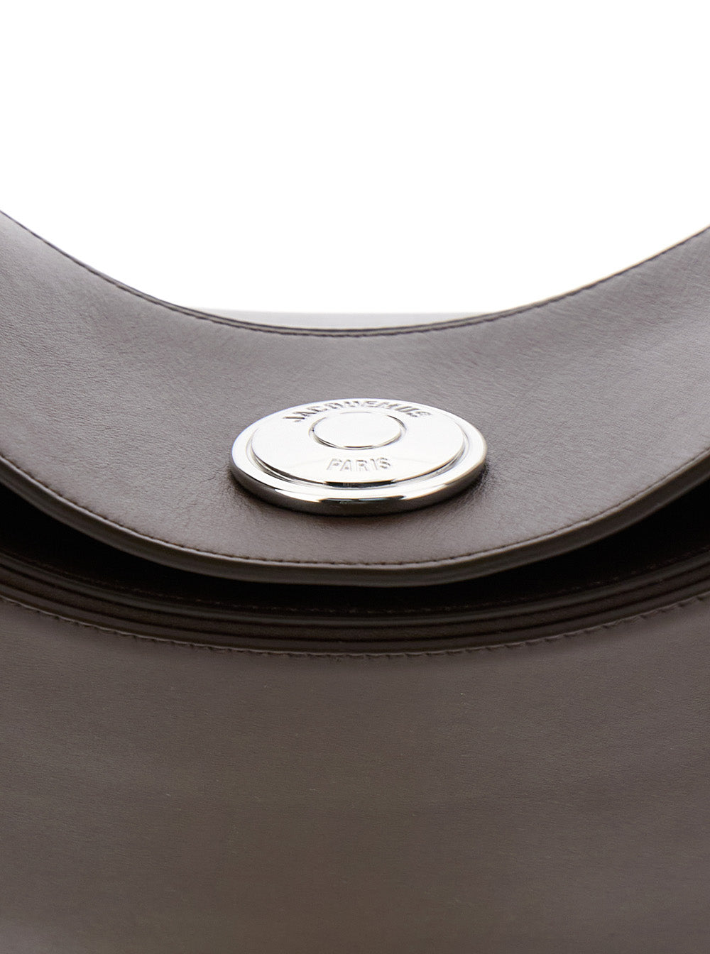 Jacquemus Women 'Le Calisso Rond Large' Brown Shoulder Bag With Adjustable Strap And Embossed Logo In Leather Woman JACQUEMUS
