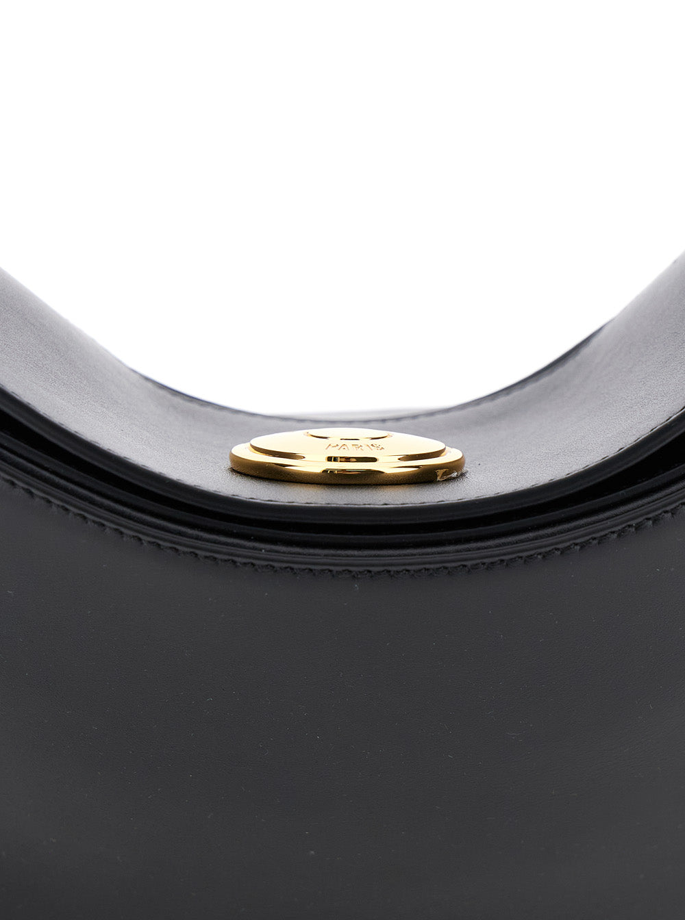Jacquemus Women 'Le Calisso Rond Large' Black Shoulder Bag With Adjustable Strap And Embossed Logo In Leather Woman JACQUEMUS
