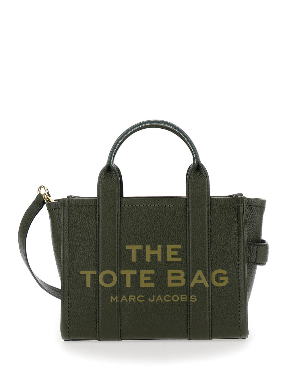 Marc Jacobs Women 'The Medium Tote Bag' Green Shoulder Bag With Logo In Grainy Leather Woman MARC JACOBS