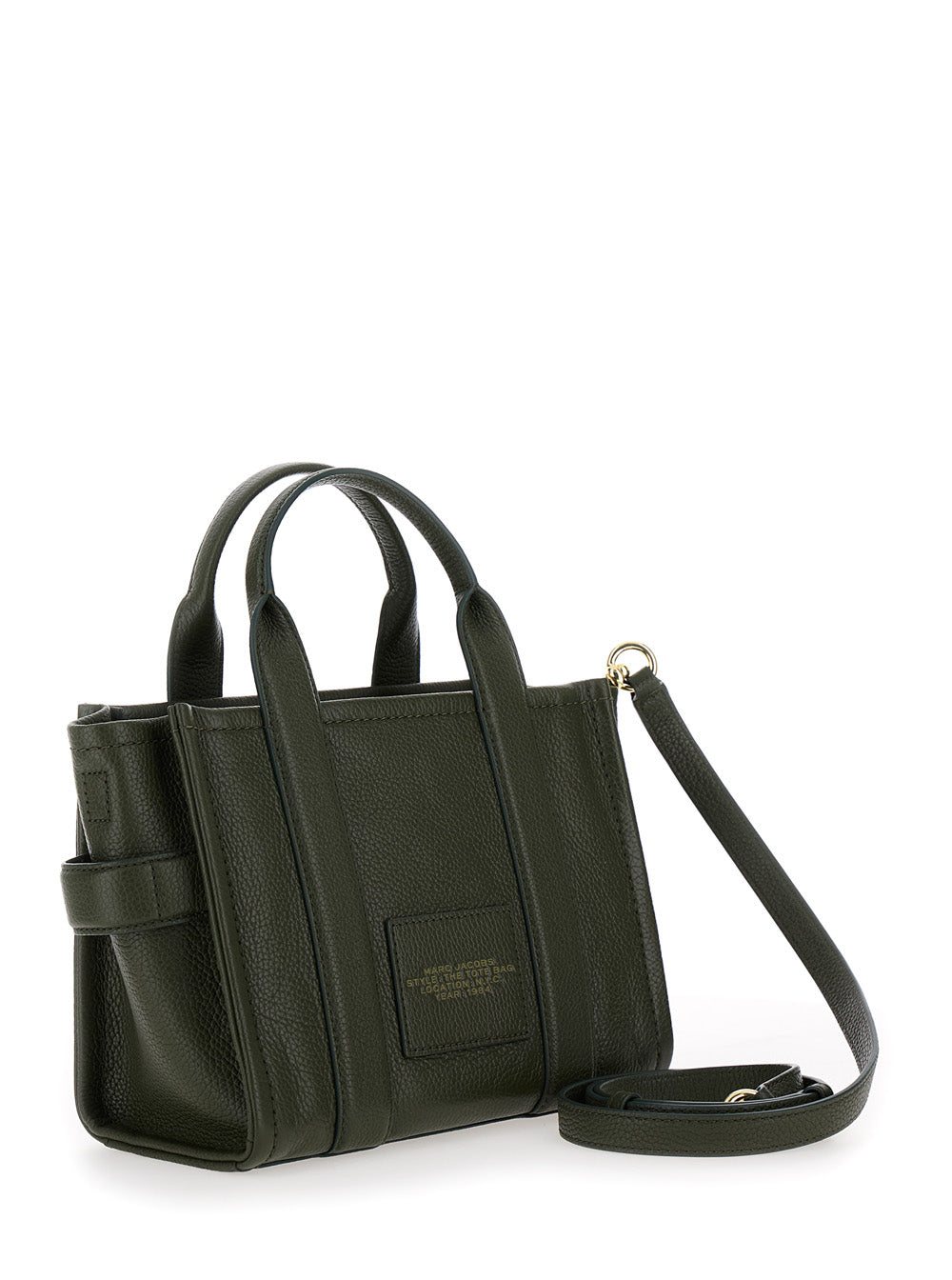 Marc Jacobs Women 'The Medium Tote Bag' Green Shoulder Bag With Logo In Grainy Leather Woman MARC JACOBS