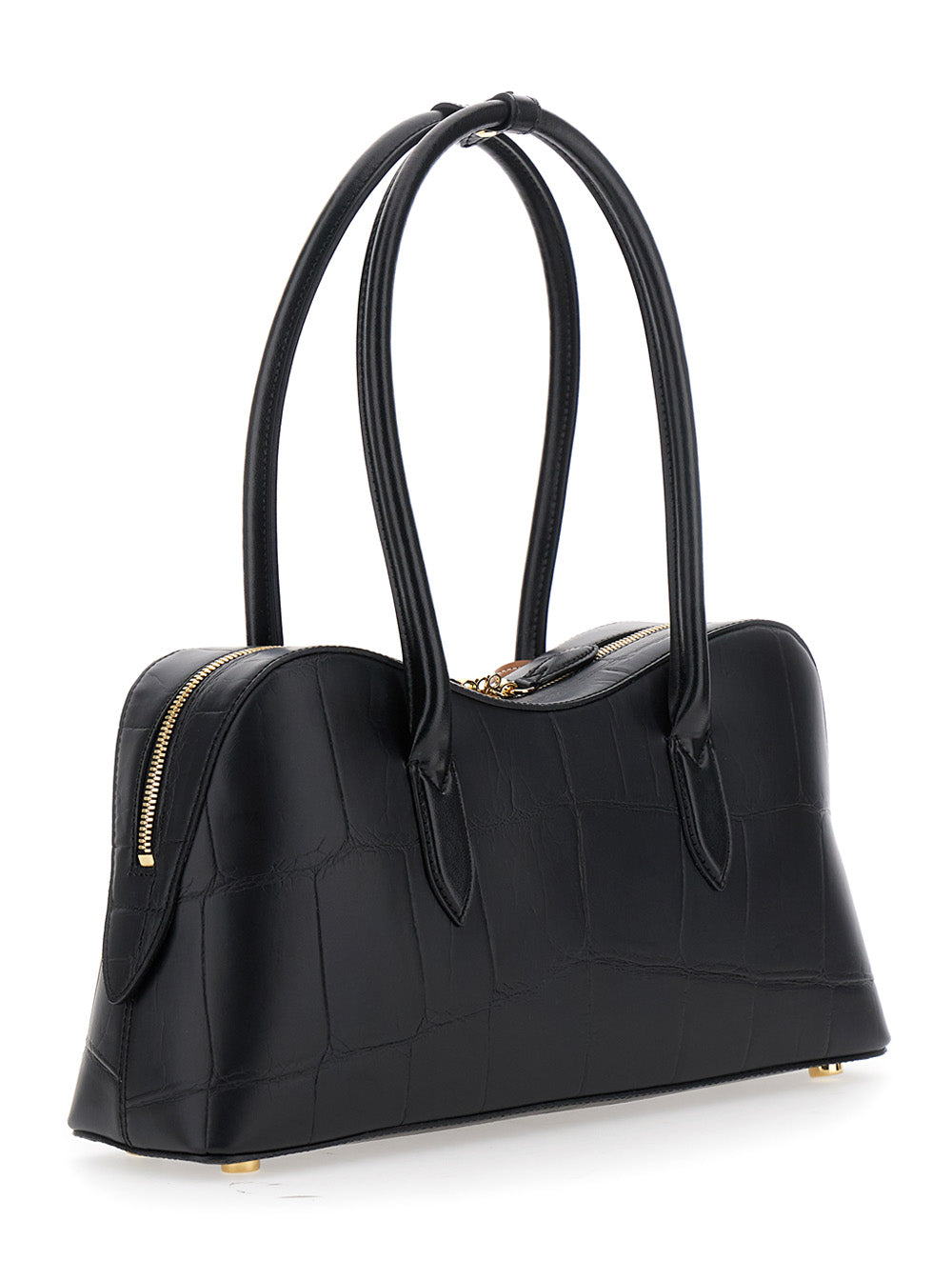 Stella Mccartney Women 'Ryder' Black Medium Handbag With Padlock Detail On The Front And Two Top Handles In Ecoleather Woman STELLA MCCARTNEY