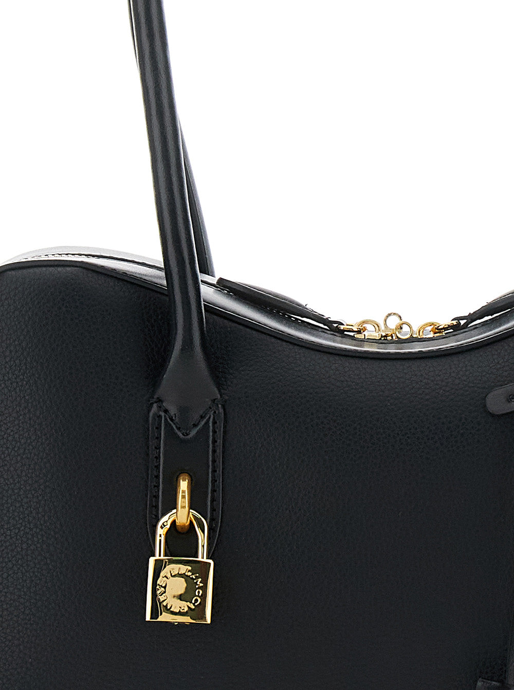 Stella Mccartney Women 'Ryder' Black Handbag With Two Top Handles And Front Padlock Detail With Logo In Ecoleather Woman STELLA MCCARTNEY