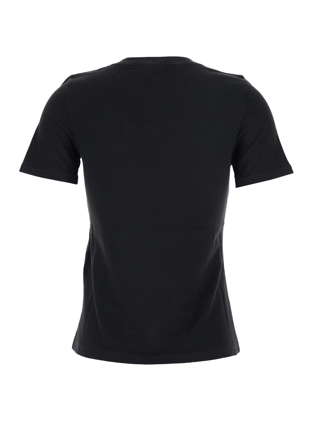 Chloé Women Black Crew Neck T-Shirt With Large Logo Print On The Front In Cotton For Women CHLOE