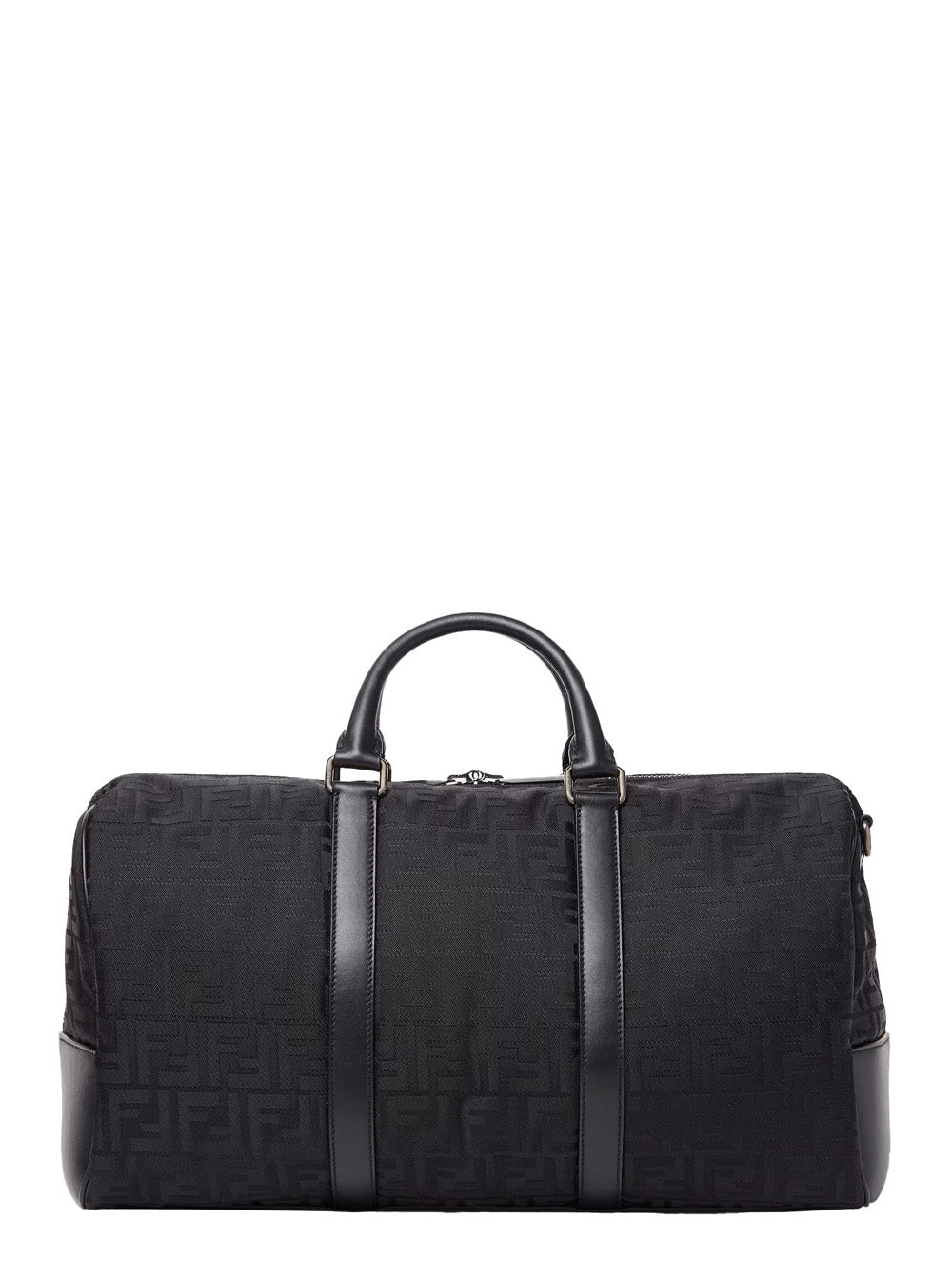 Fendi Men Black Suitcase With Adjustable And Removable Shoulder Strap And Padlock With Logo Lettering In Tech Fabric Man FENDI