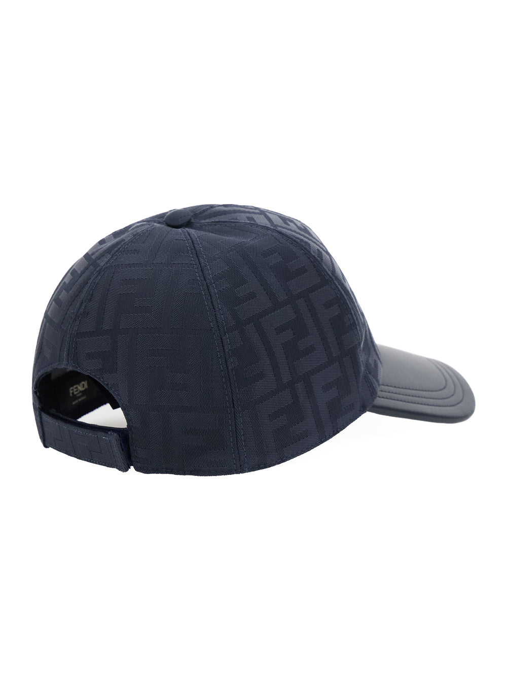 Fendi Men Blue Baseball Cap With Curved Brim In Ff Canvas Man FENDI