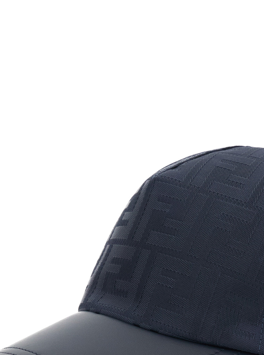 Fendi Men Blue Baseball Cap With Curved Brim In Ff Canvas Man FENDI
