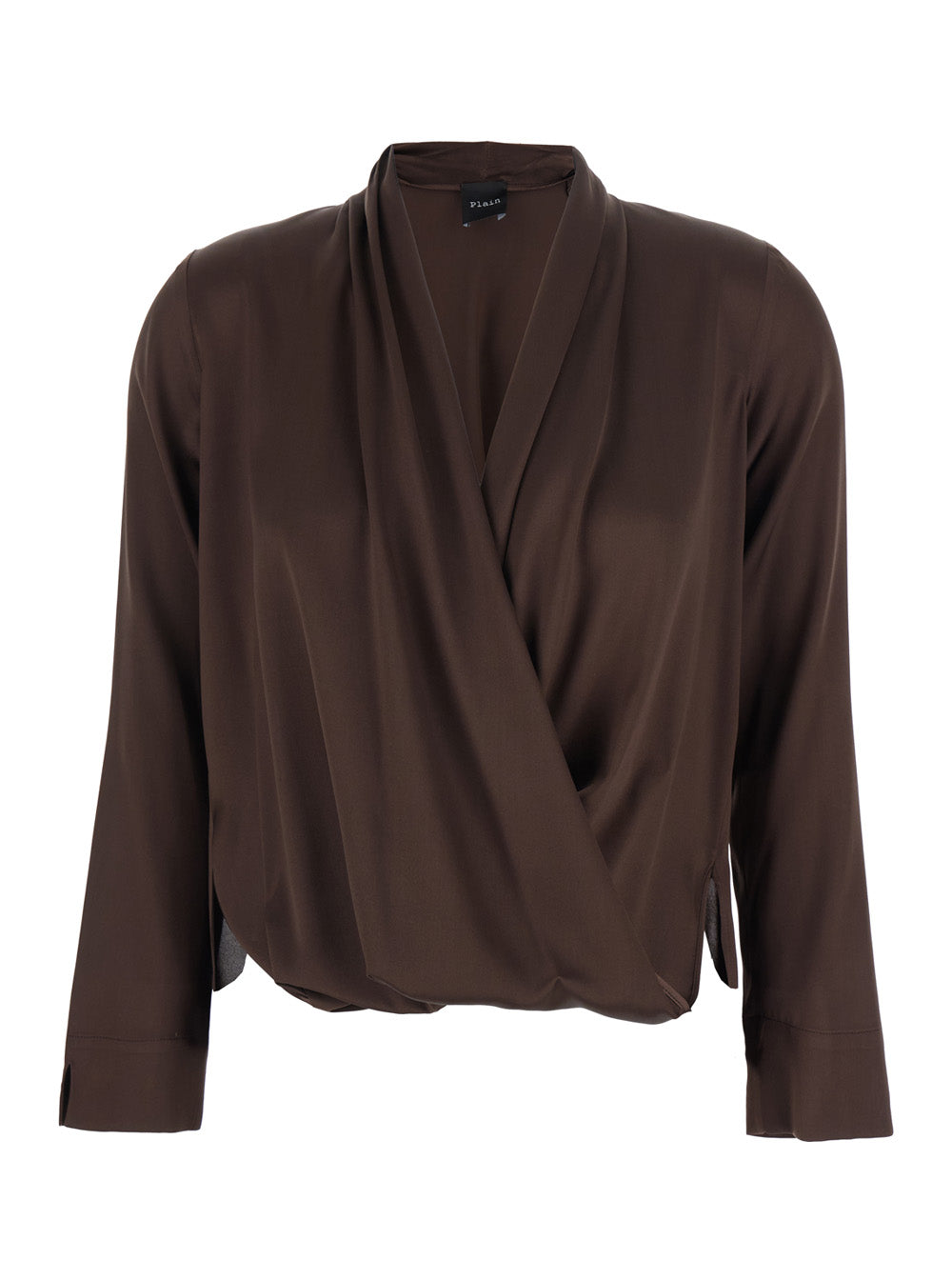 Leplain Women V-Neck Dress In Viscose Blend Brown Women LEPLAIN