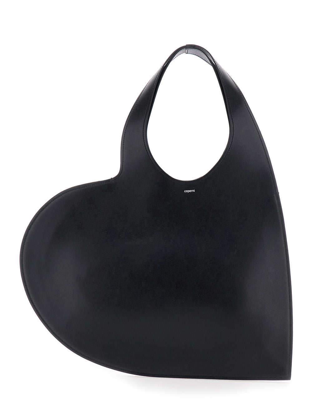 Coperni Women Black Heart Shaped Shoulder Bag With Cut-Out On The Handle In Suede Woman COPERNI