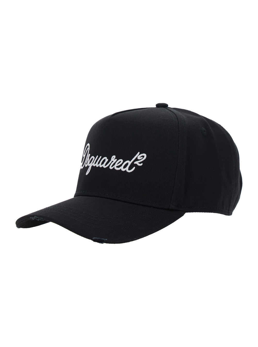 Dsquared2 Men Black Baseball Cap With Logo Lettering On The Front In Cotton Man DSQUARED2