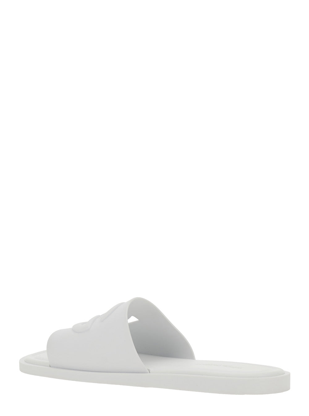 Dolce & Gabbana Men White Sandals With Logo Detail In Rubber Man DOLCE & GABBANA