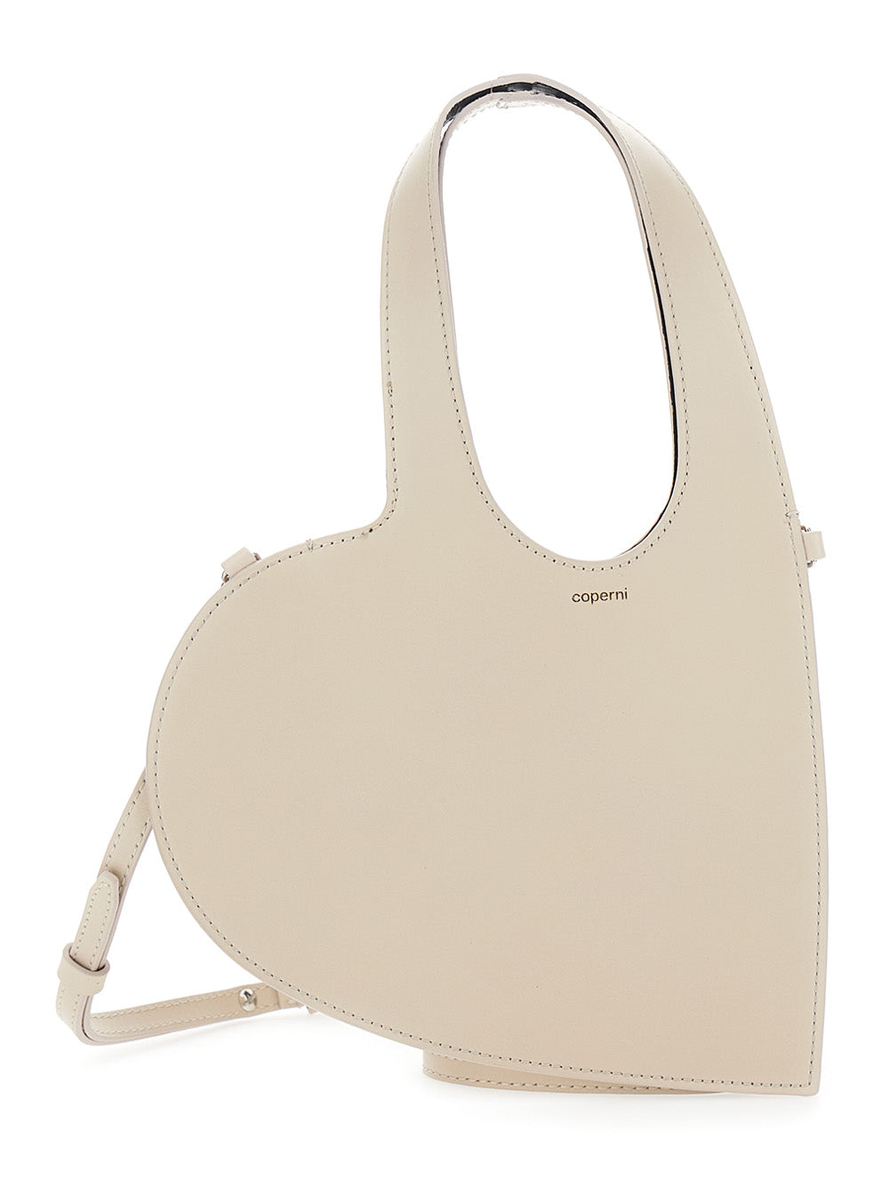 Coperni Women 'Baby Heart' Beige Heart Shaped Crossbody Bag With Adjustable And Removable Shoulder Strap In Leather Woman COPERNI