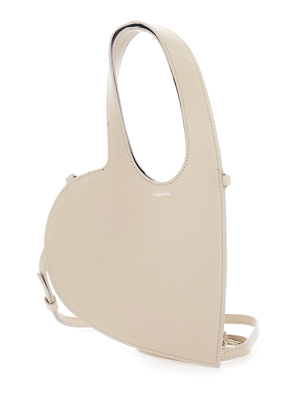 Coperni Women 'Baby Heart' Beige Heart Shaped Crossbody Bag With Adjustable And Removable Shoulder Strap In Leather Woman COPERNI