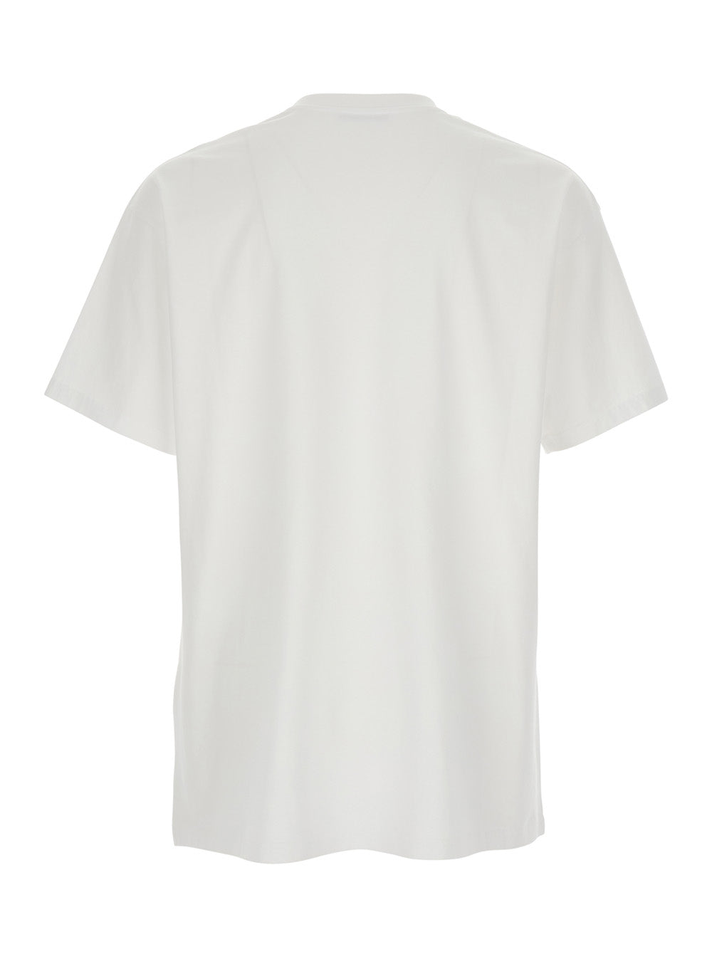 Givenchy Men White Crew Neck T-Shirt With Tone-On-Tone Logo Patch On The Front In Cotton For Men GIVENCHY