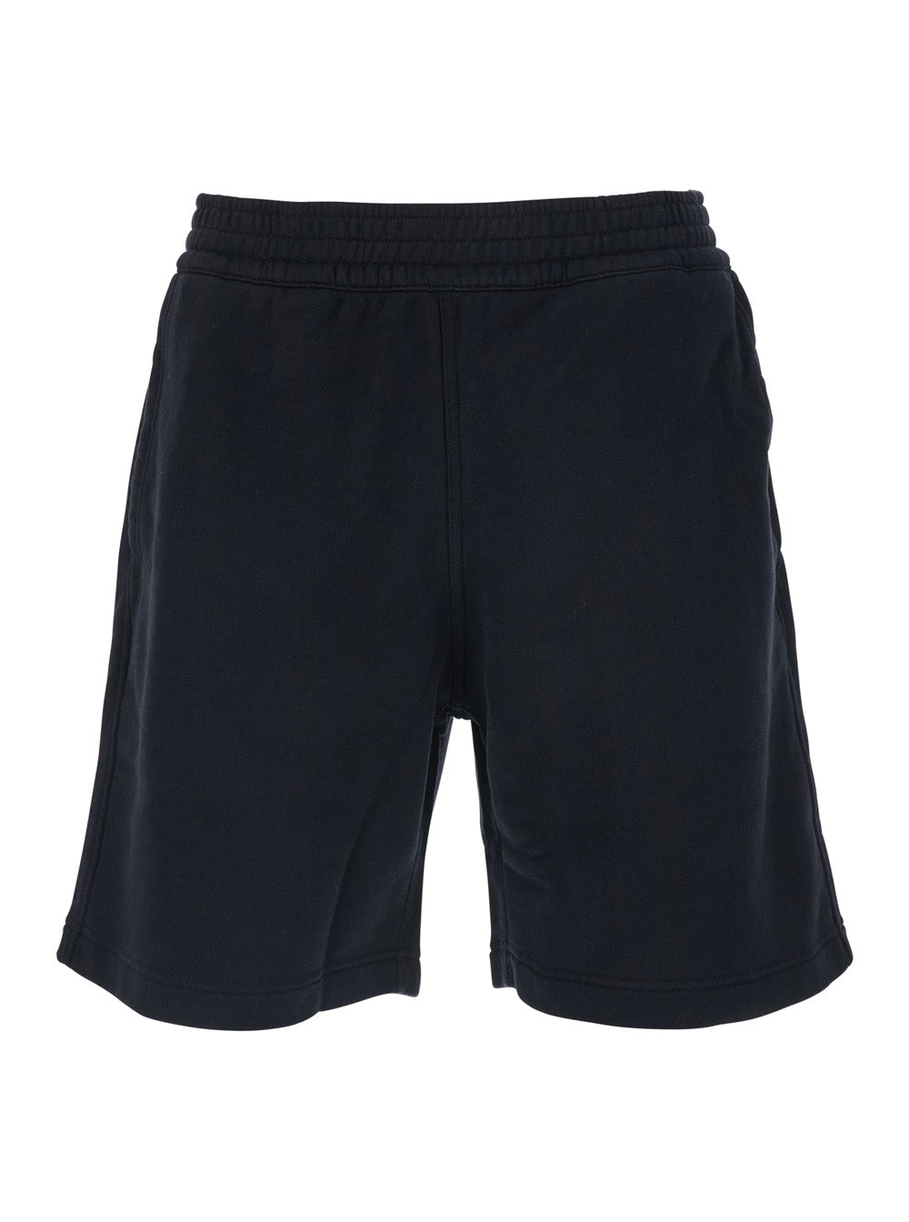 Givenchy Men Black Bermuda Shorts With Elastic Waist And Logo Patch On The Back In Cotton Man GIVENCHY