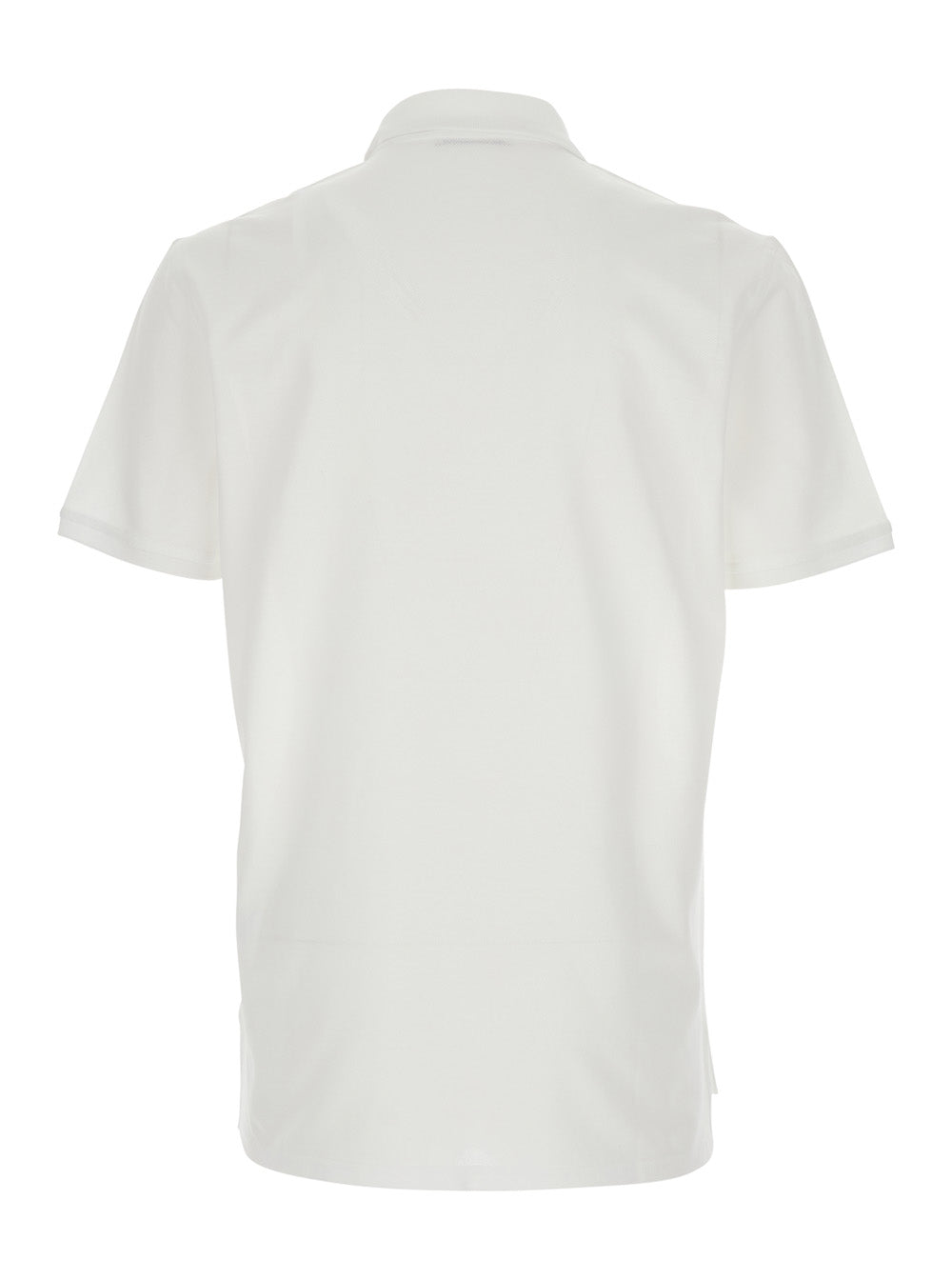 Givenchy Men White Polo Shirt With Classic Collar And Tone-On-Tone Logo Patch On The Front In Cotton For Men GIVENCHY
