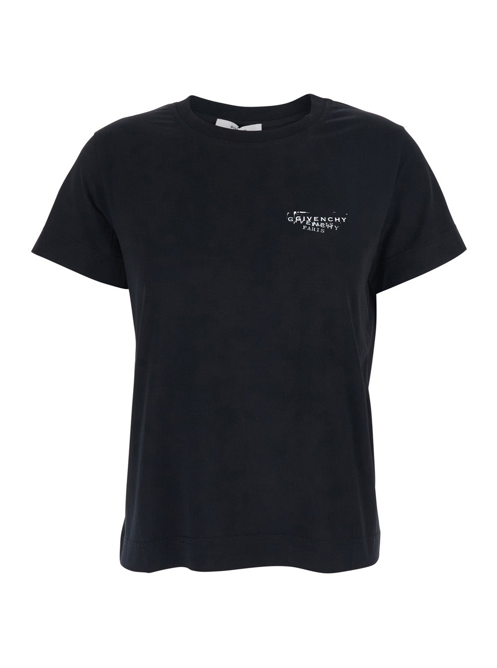 Givenchy Women Black T-Shirt With Logo On Front And Back For Women GIVENCHY