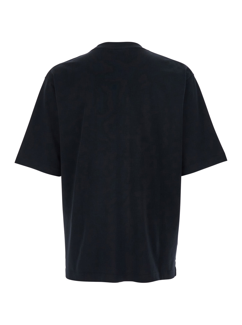 Dsquared2 Men Black T-Shirt With Embroidered Logo On The Chest In Cotton Man DSQUARED2