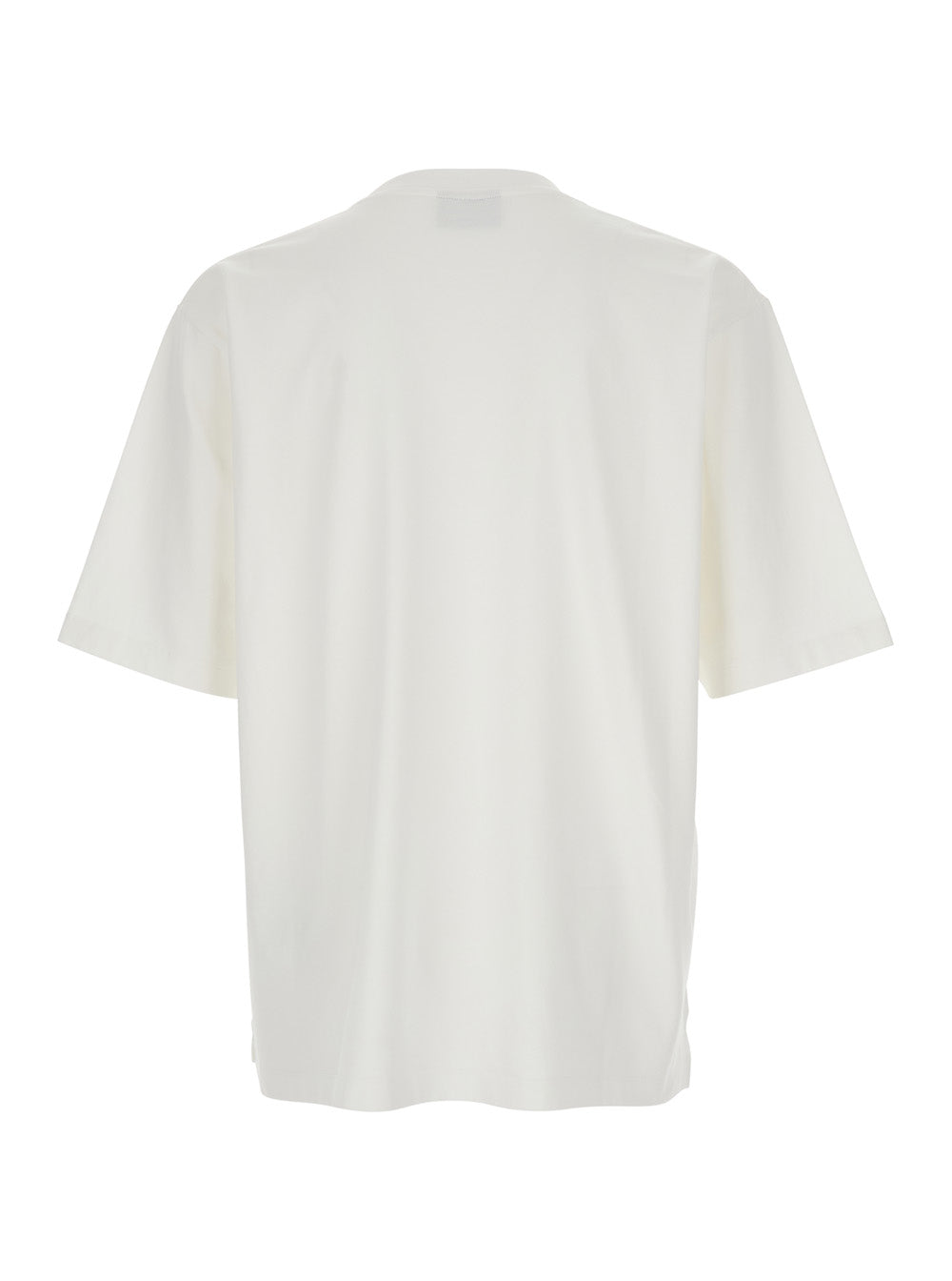 Dsquared2 Men White T-Shirt With Embroidered Logo On The Front In Cotton For Men DSQUARED2