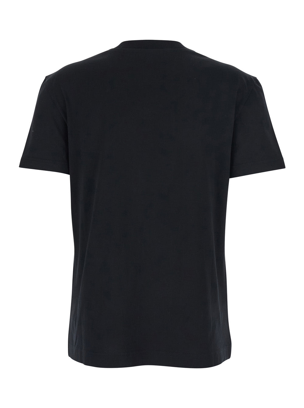 Dolce & Gabbana Women Black T-Shirt With Logo Embroidery And Beads On The Front In Cotton For Women DOLCE & GABBANA